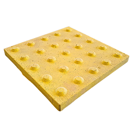 Piso tátil alerta amarelo 2,5x25x25Cm