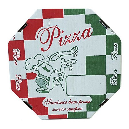 Caixa de Pizza Octogonal 40cm C/25 - Shalom Comércio de Embalagens