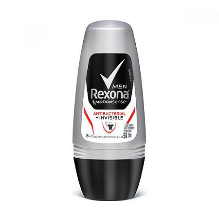 Desodorante rexona men roll on antibacterial + invisible 50g
