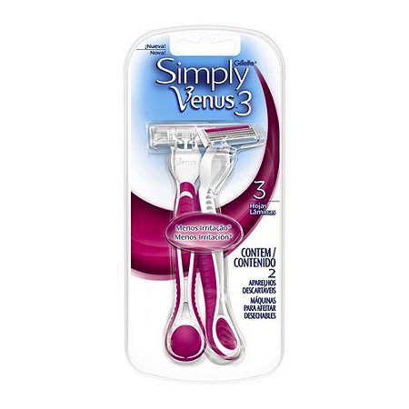 Aparelho simply venus 3 com 2 unidades