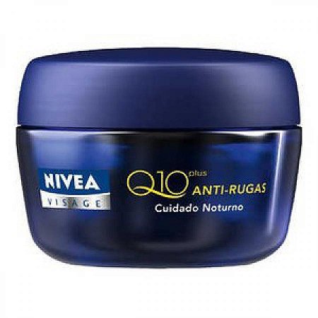 CREME FACIAL ANTISSINAIS NOITE NIVEA Q10 POWER PLUS PELE NORMAL A SECA COM 50G