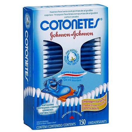 Hastes flexiveis cotonetes johnsons & johnsons com 150 uni al