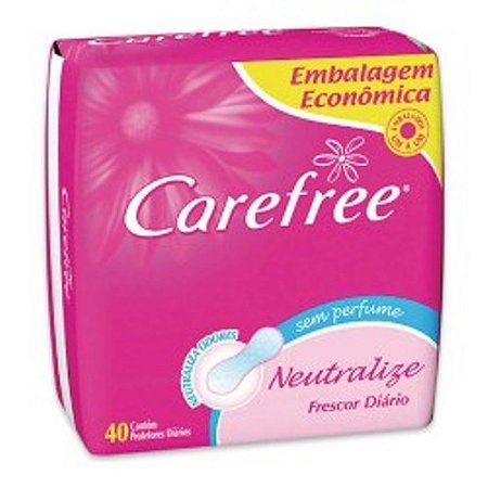 Absorvente carefree neutral 40 unidades