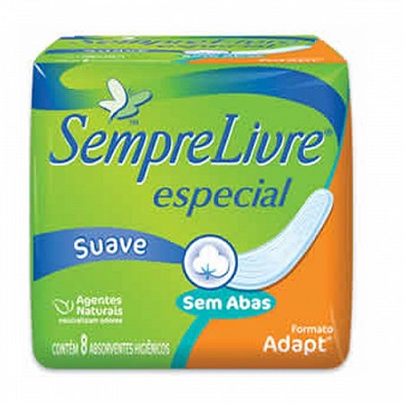 Absorvente sempre livre sem abas 8 unidades