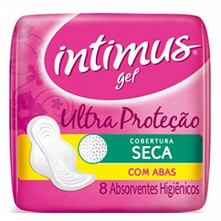 Absorvente intimus normal com abas seca 8 unidades