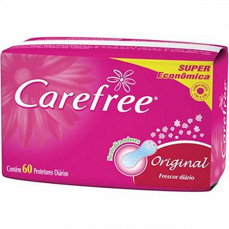 Protetor diario carefree sem perfume 60 unidades