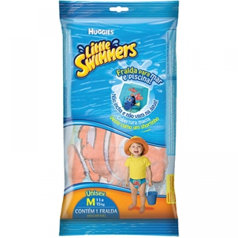 Fralda para piscina huggies swimmers pequena 1 unidade