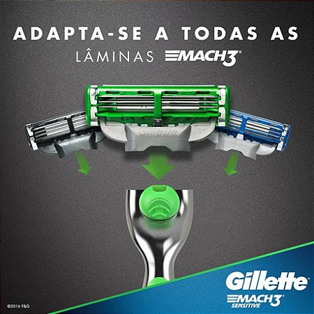 Aparelho de barbear gillette mach3 sensitive