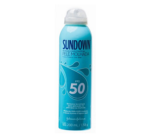 Protetor solar sundown pele molhada fps 50 spray 200ml