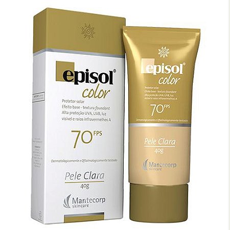 Episol color base pele clara fps70  40g