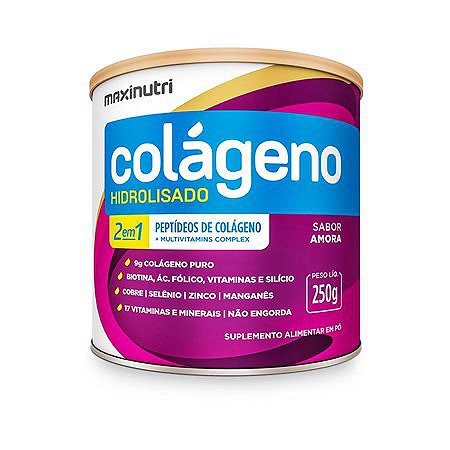 Colageno hidrolisado amora 250g - maxinutri