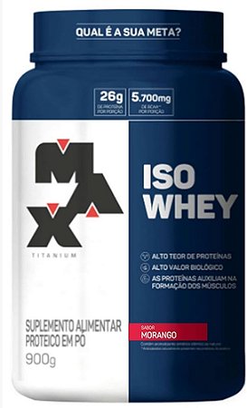 ISO WHEY MAX TITANIUM 900G MORANGO