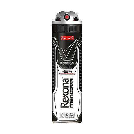 Desodorante rexona aerosol invisible 90g