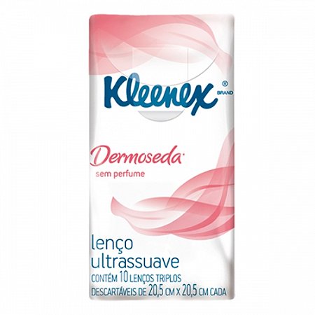 Lenco de papel kleenex bolso com 10 unidades