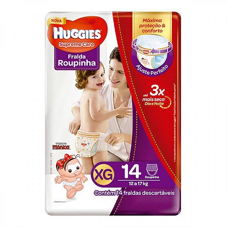 Fr monica huggies supreme care roupinha xg 14un