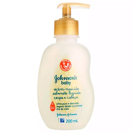 Sabonete liquido infantil johnsons baby recem nascido 200ml
