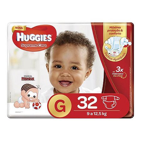 Fralda huggies supreme care mega g 32 unidades