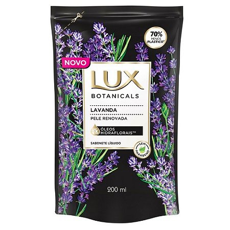 Sabonete liquido lux botanicals lavanda refil 200ml