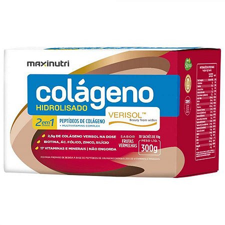 Colageno hidrolisado verisol frutas vermelhas com 30 saches