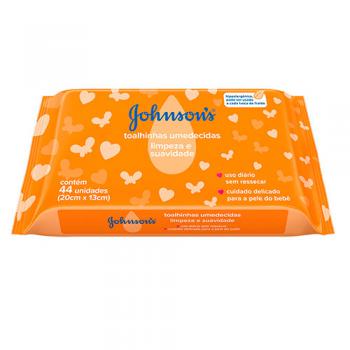 Lencos umedecidos johnson's baby limpeza e suavidade 44 unidades