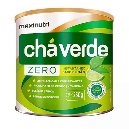 Cha verde zero limao 250g - maxinutri