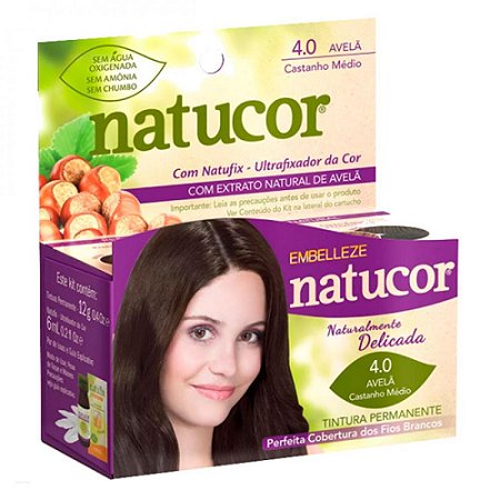 Tintura natucor 4.0 castanho medio 24g