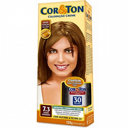 Tintura cor e ton creme niely 7.3 louro dourado 135g