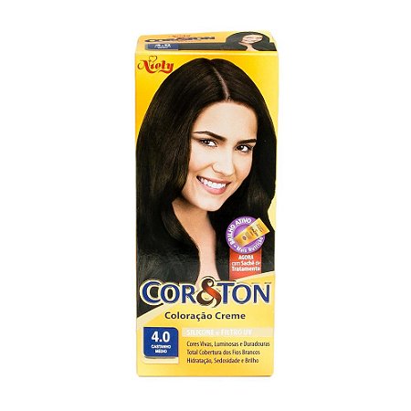 Tintura cor&ton creme 4.0 castanho medio