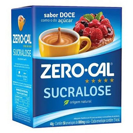 Adocante zero cal sucralose 50 envelopes