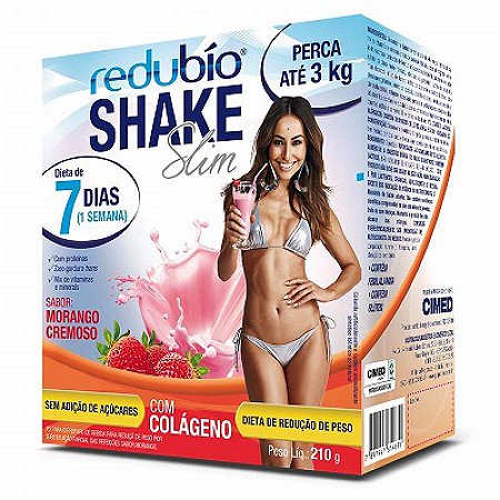 REDUBÍO SHAKE SLIM SABOR MORANGO 210G