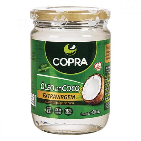 Oleo de coco extravirgem 500ml copra