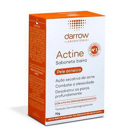 Sabonete em barra actine pele acneica darrow 70g