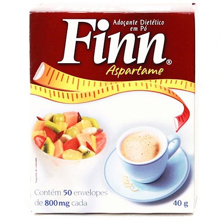Adocante finn aspartame em po com 50 saches