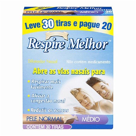 Respire melhor pele normal lv30 pg20tiras