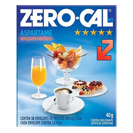 Adocante em po aspartame zero cal 50 envelopes