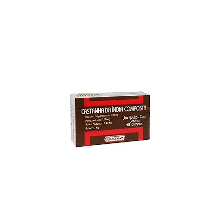 Castanha da india composta 30 drageas
