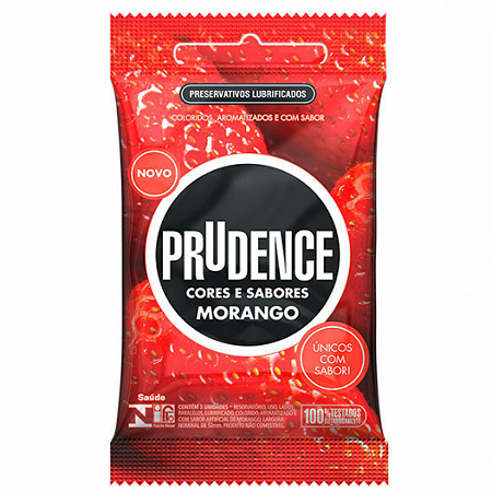 Preservativo prudence morango 3 unidades