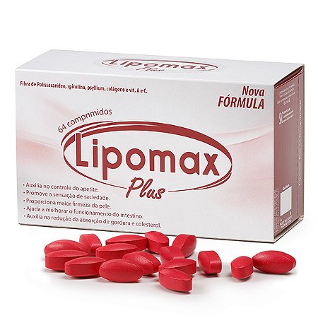 Lipomax plus com 64 comprimidos