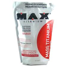 Suplemento max titanium mass 17500 morango 1,4 kg