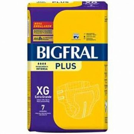Fralda geriatrica bigfral plus xg 7 unidades