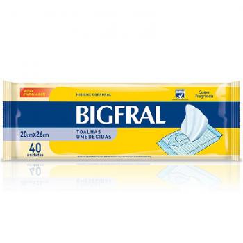 Toalha umedecida bigfral c/40