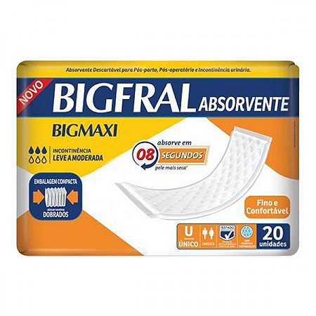Absorvente bigmaxi 20 unidades