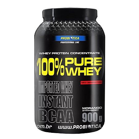 Probiotica 100% pure whey morango 900g