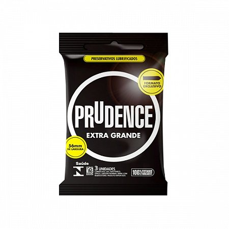 Preservativo prudence com 3 unidades extra grande