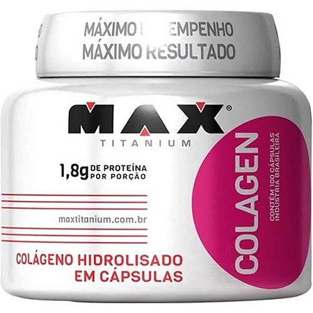 Colageno hidrolisado max titanium colagen com 100 capsulas