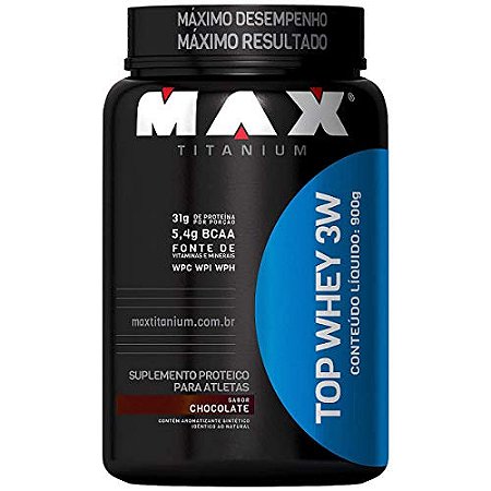 Suplemento max titanium top whey 3w choco 900 g