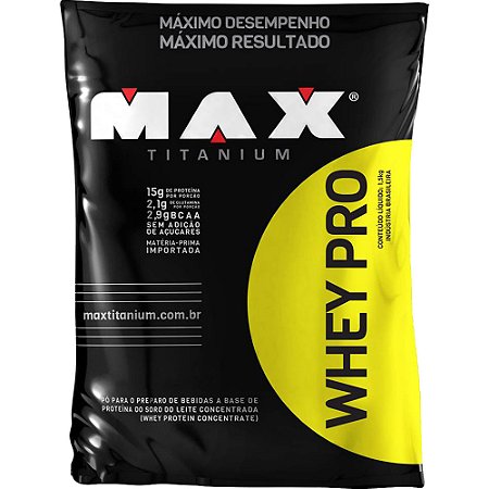 Suplemento max titanium whey pro baun 1,5 kg