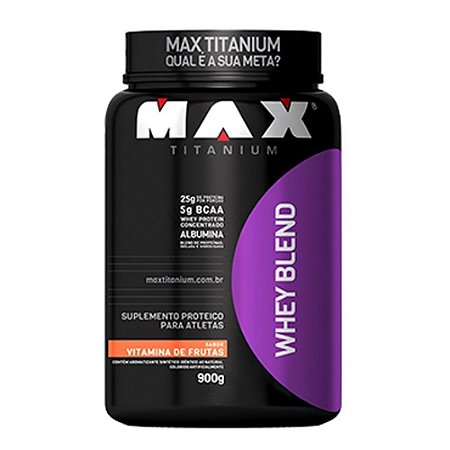 Whey blend morango 900g max titanium