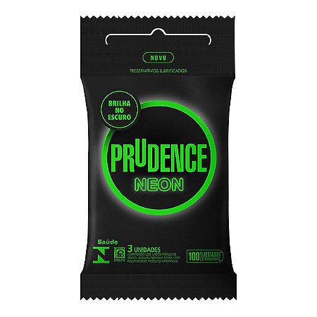 Preservativo prudence neon com 3 unidades
