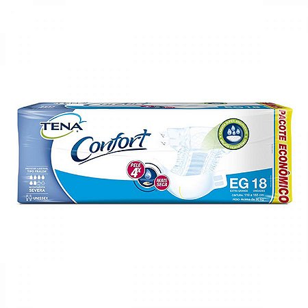 Fralda geriatrica tena confort -xg- mega pacote 18 unidades